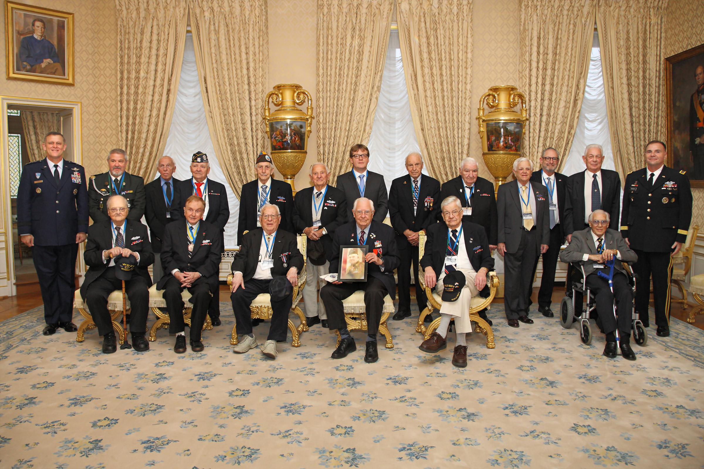 Audience des vétérans de la Bataille des Ardennes
