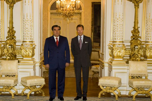 SAR le Grand-Duc a reçu en audience le Président de la République du Tadjikistan, SEM Emomali Rahmon