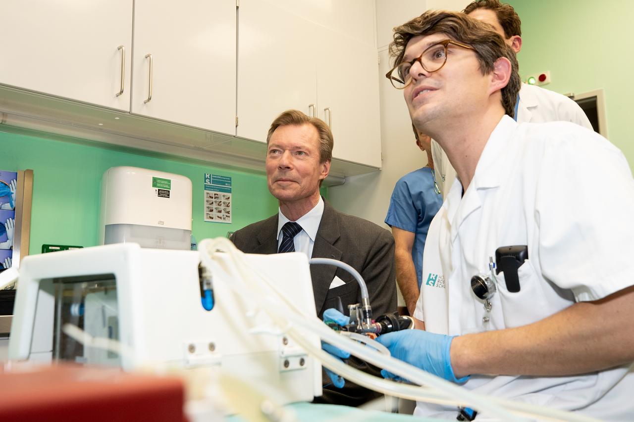 Le Grand-Duc a visité le groupe urologique de l’Hôpital Kirchberg