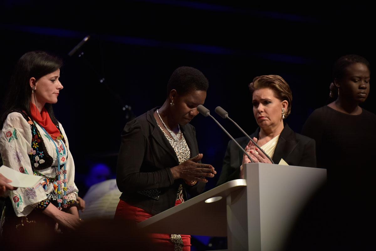 Testimony of a survivor at the gala reception of the International Forum "Stand Speak Rise Up!