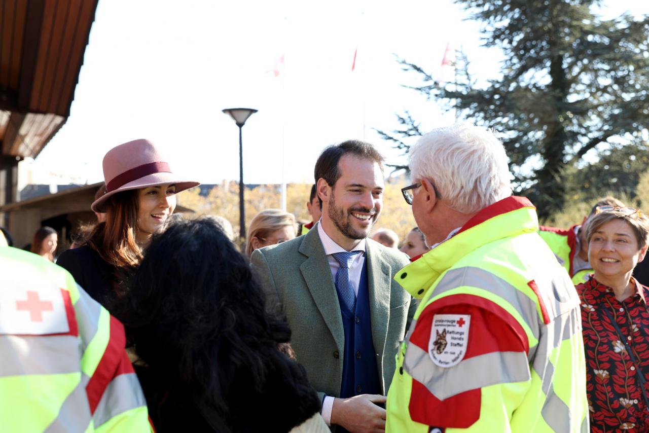 Le Prince Félix et la Princesse Claire au 72e Bazar de la Croix-Rouge luxembourgeoise