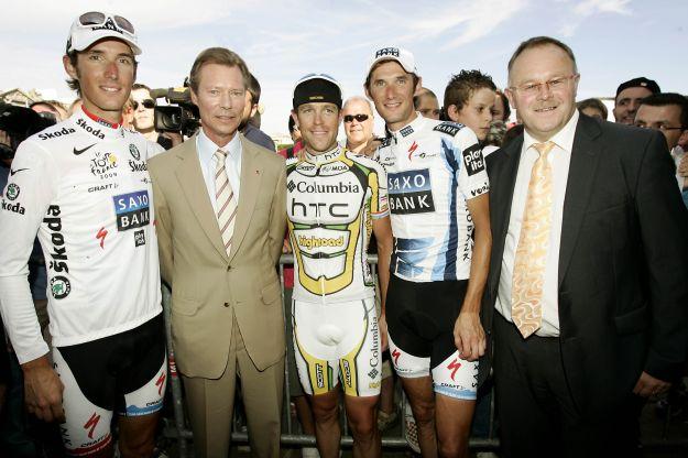 Le Grand-Duc à l'arrivée du Tour de France