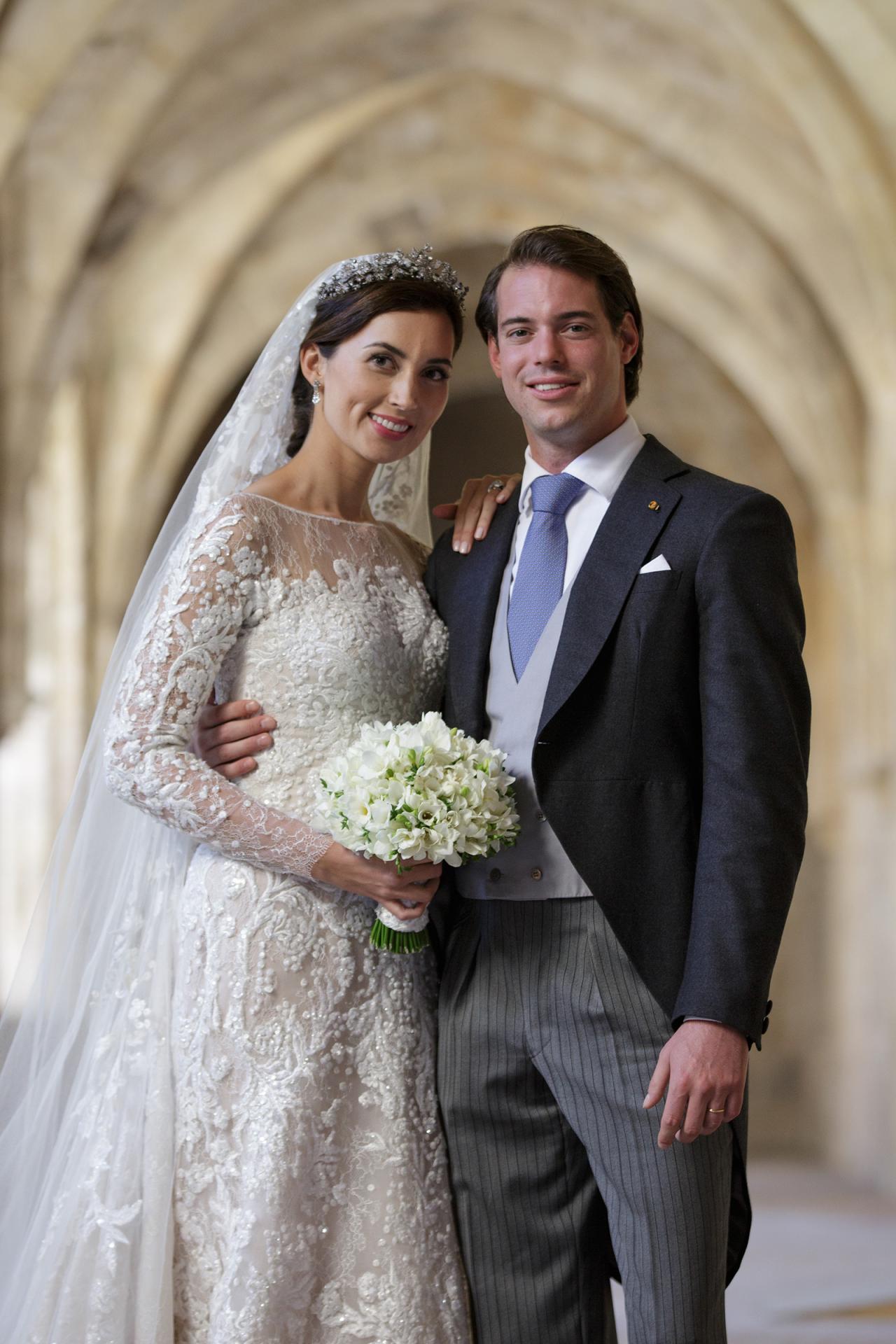 Portrait du Prince Félix et de la Princesse Claire le jour de leur mariage