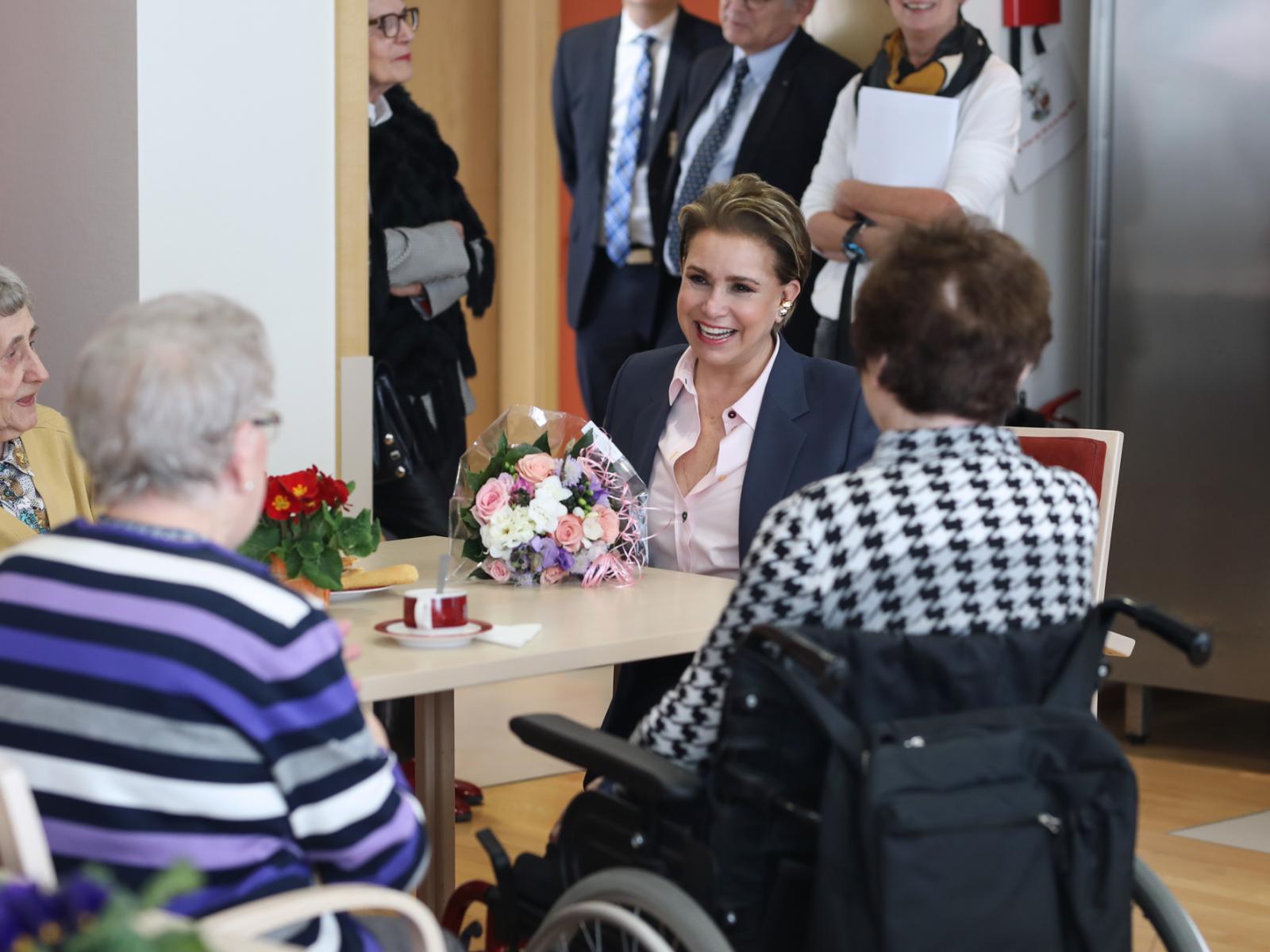 La Grande-Duchesse a visité le centre gérontologique multifonctionnel Pontalize à Ettelbruck