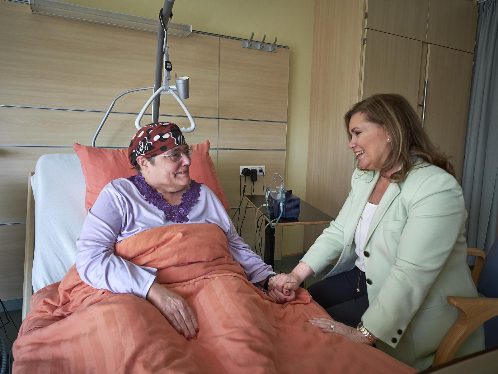 La Grande-Duchesse a visité une unité de soins palliatifs.