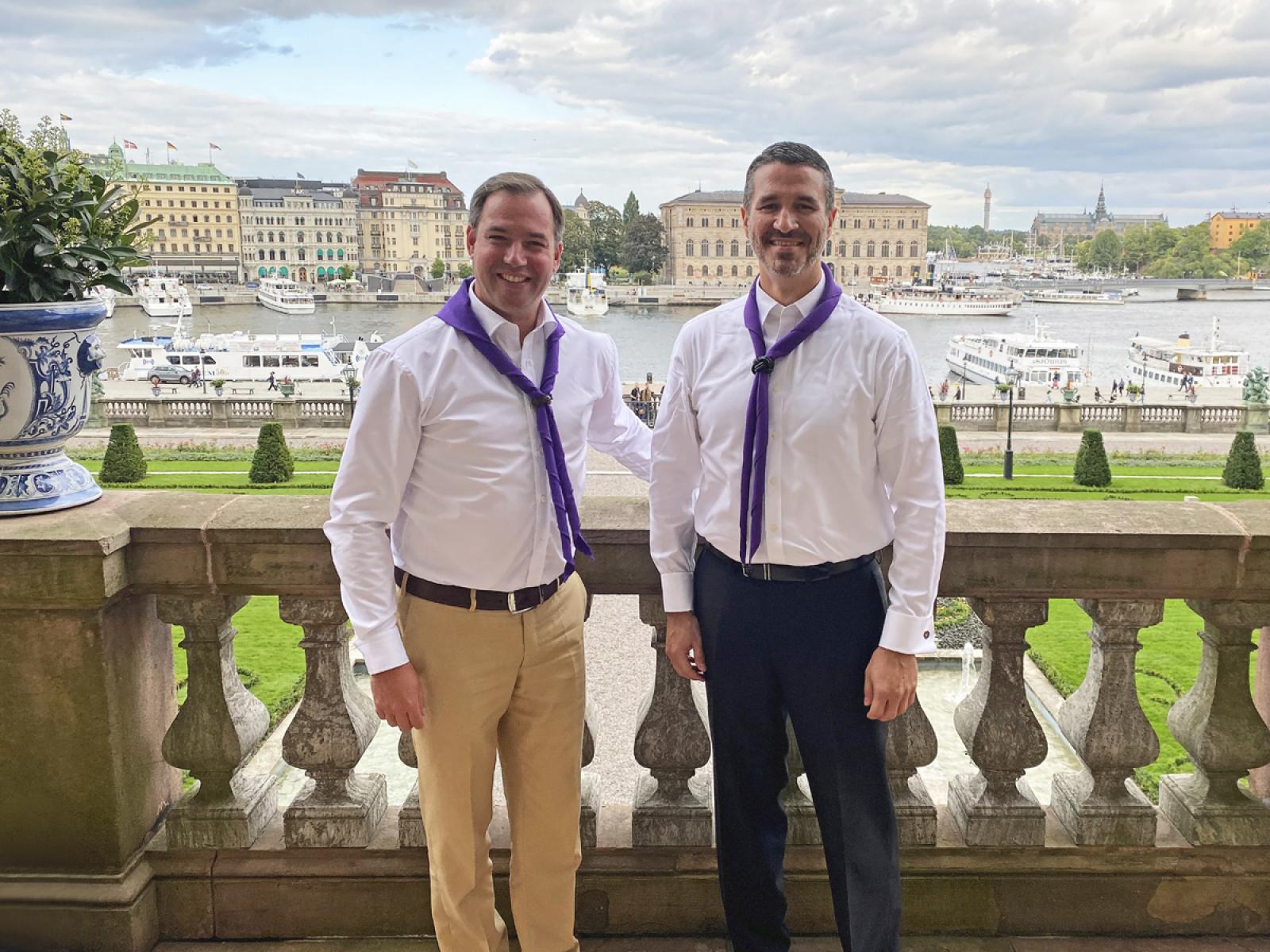 Prince Guillaume, new Chairman of the WSF and Mr Andy Chapman, Chairperson of the World Scout Committee