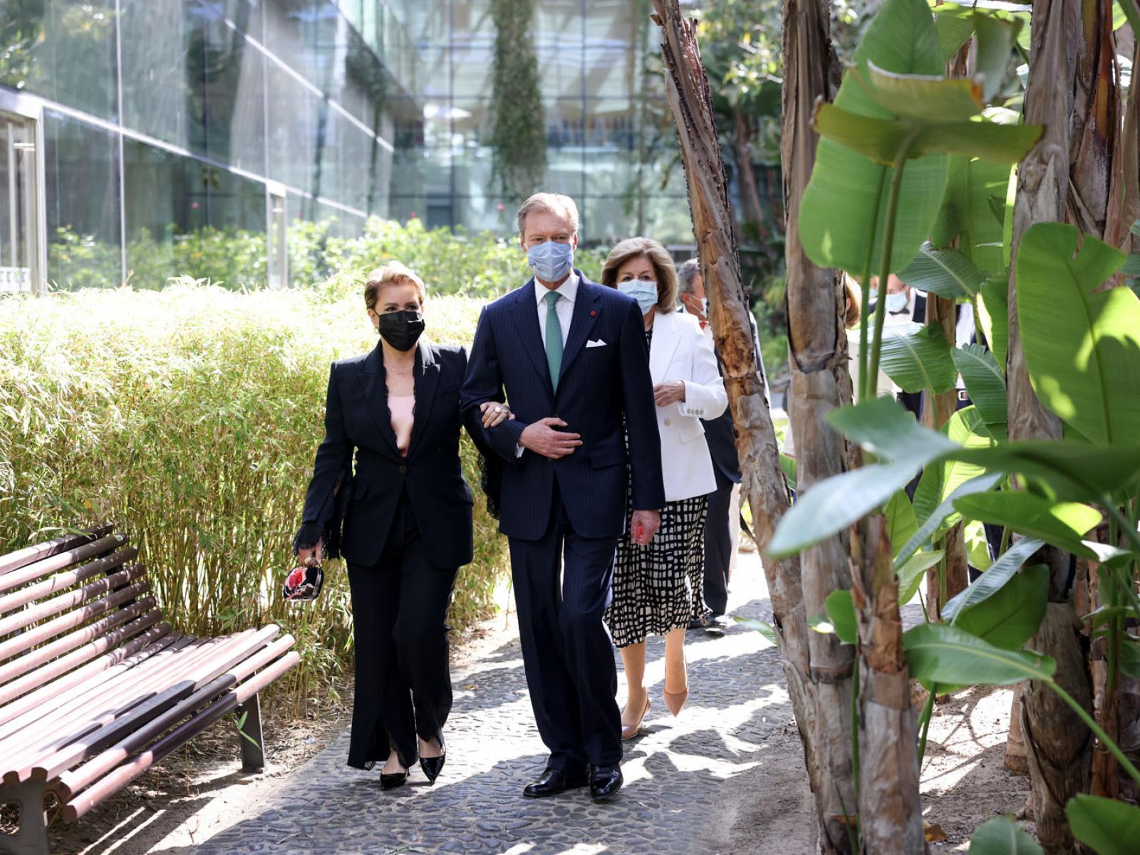 Le Couple grand-ducal visite le jardin botanique