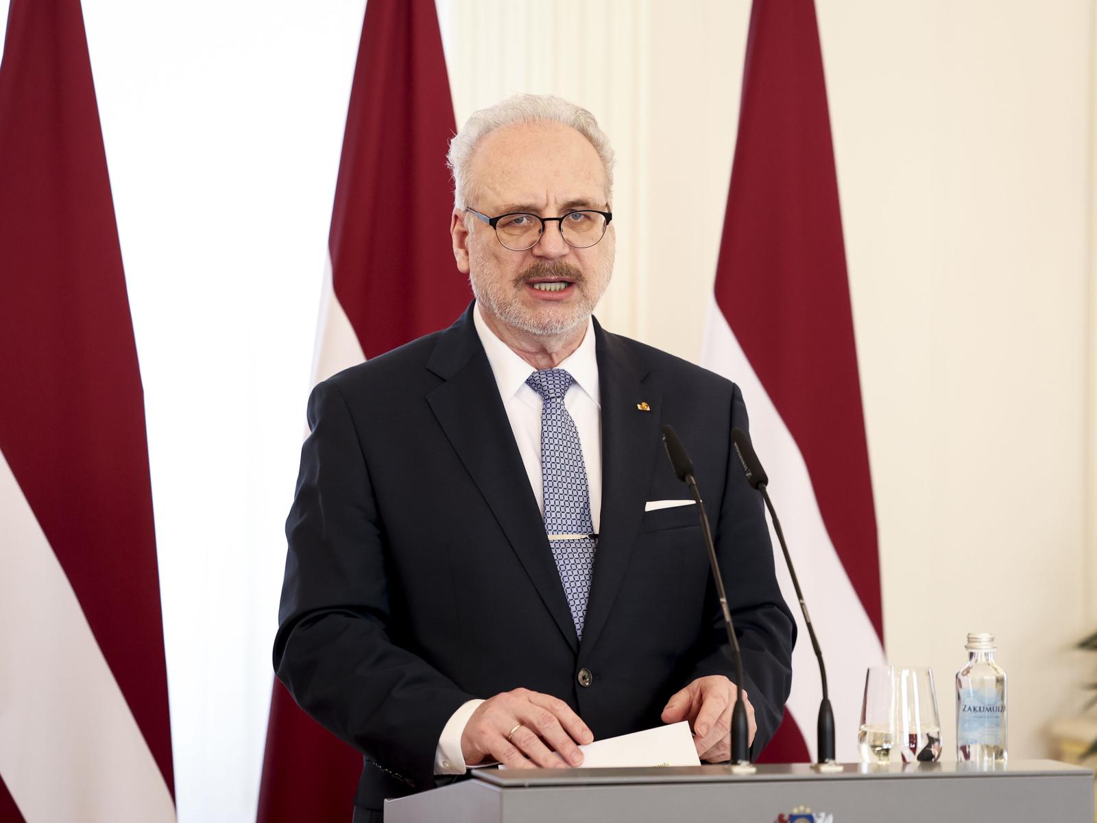 Le Président letton prononce un discours
