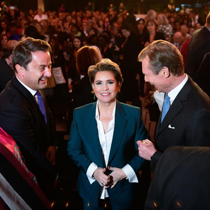 The Grand Ducal Couple and Xavier Bettel
