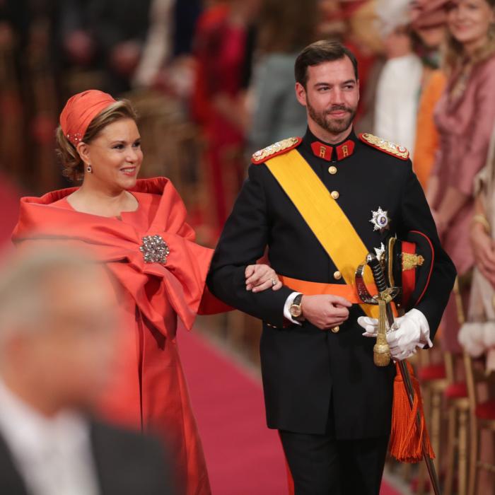 Prinzenhochzeit: Bräutigam Prinz Guillaume mit Großherzogin Maria Teresa