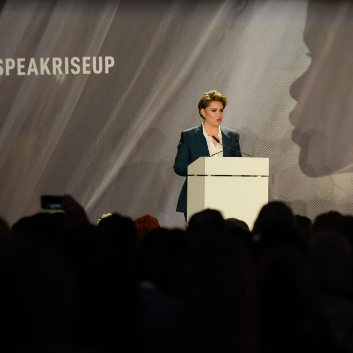 Ried vun der Grande-Duchesse während dem Internationale Forum "Stand Speak Rise Up!"