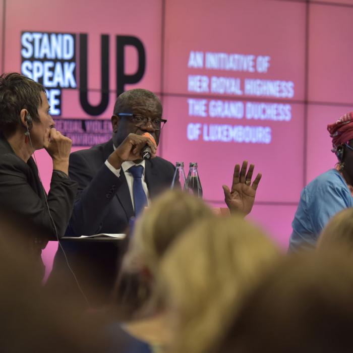 Le Dr. Mukwege lors du Forum International "Stand Speak Rise Up!"