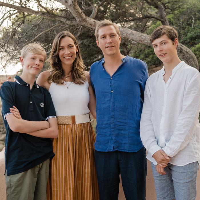 Prince Louis and his family in Cabasson