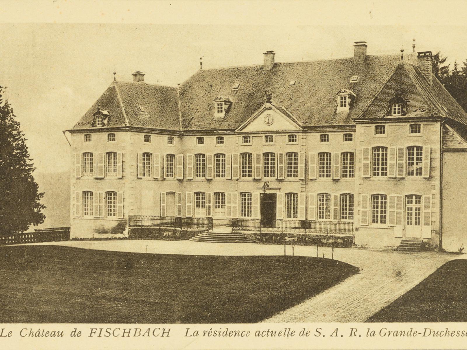 Postkarte von Schloss Fiscbach