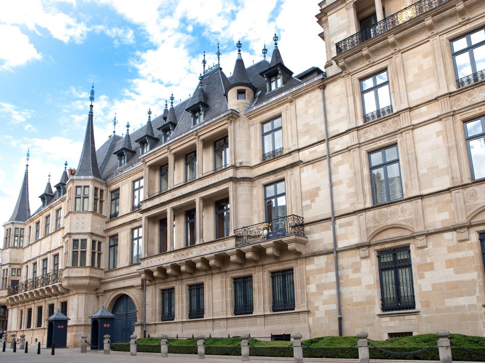 View of the facade of the Grand Ducal Palace