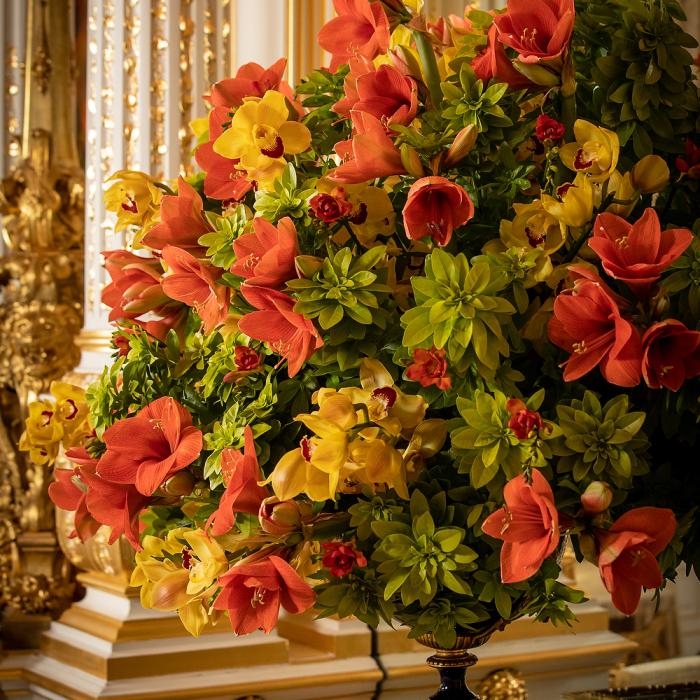 Floral decoration made for the New Year's reception at the Grand Ducal Palace
